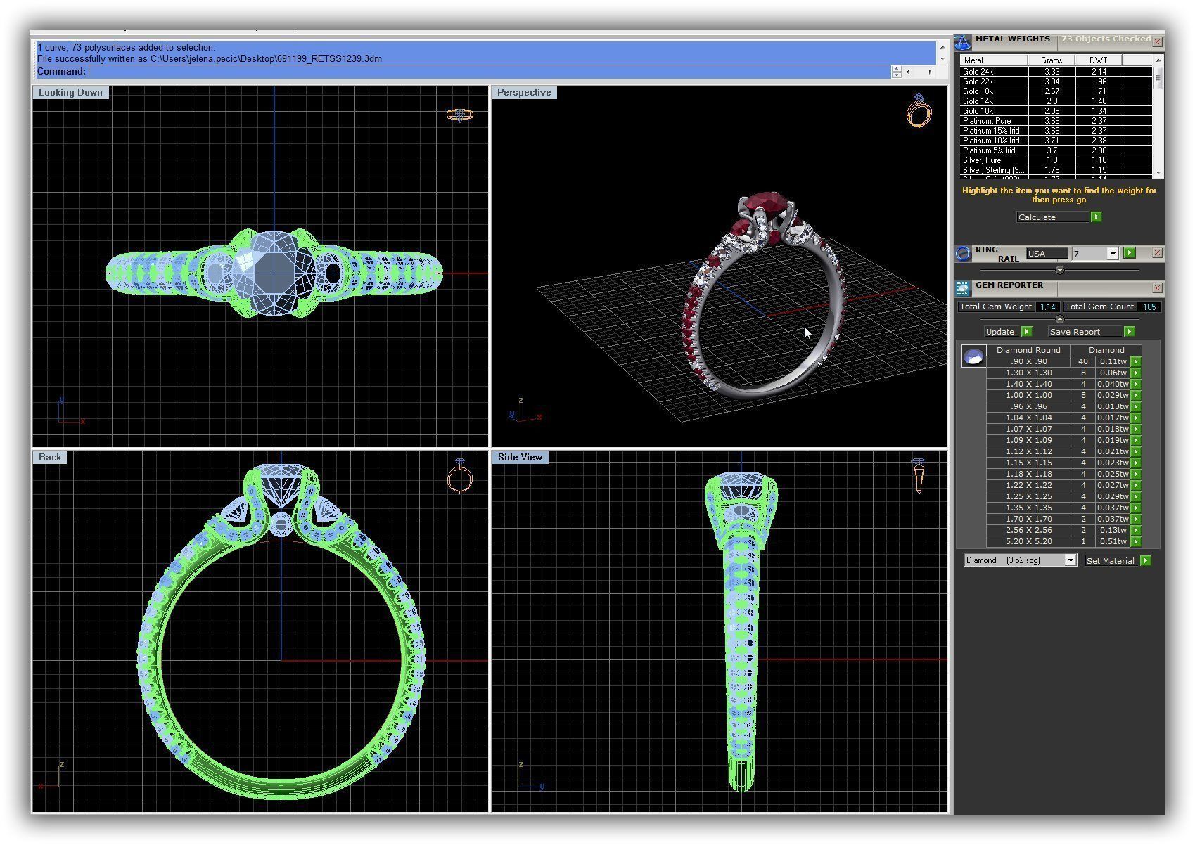 BULK-3DM-WithOut Gems-RING 50 Files 3D print model_20