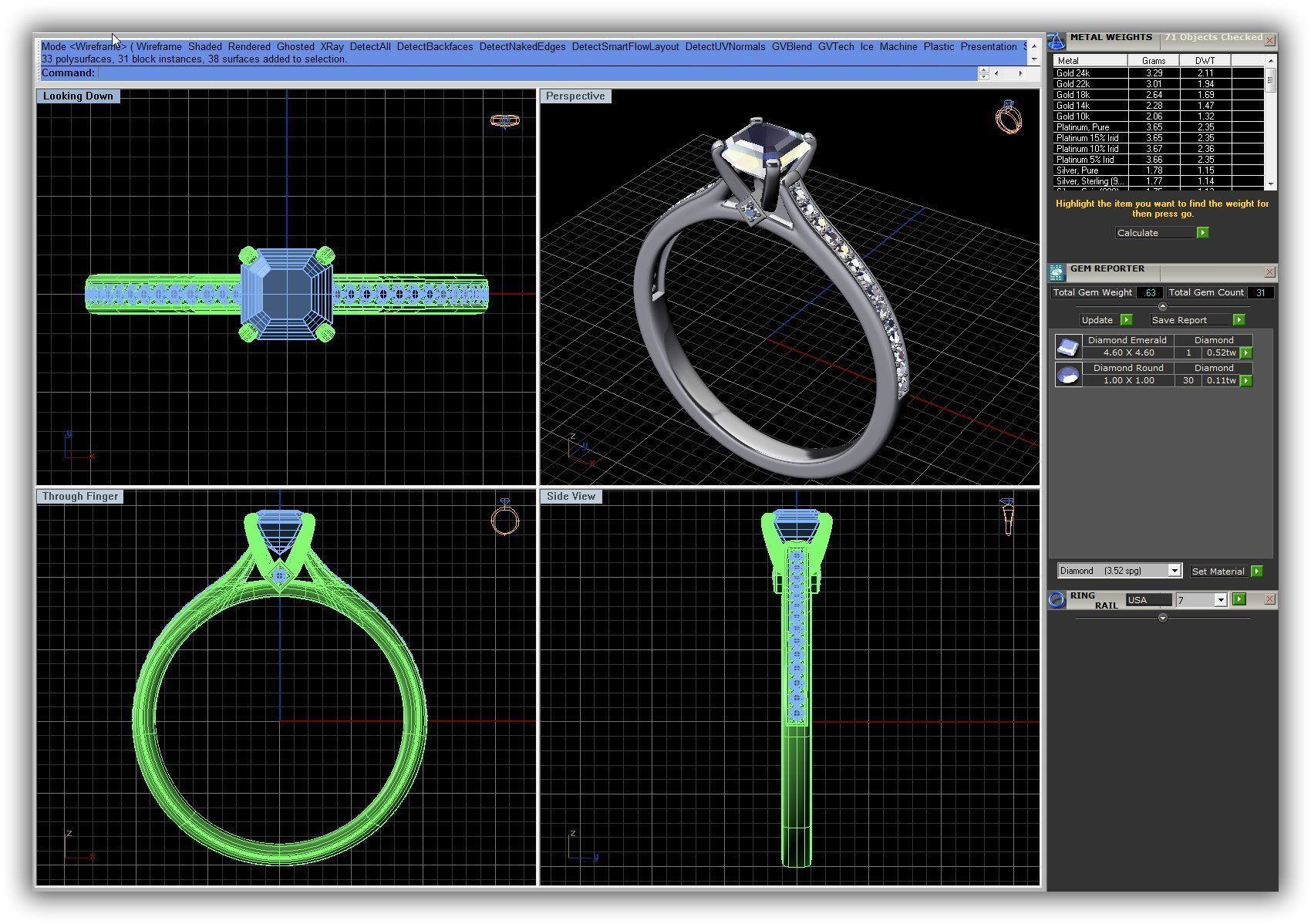 BULK-3DM-WithOut Gems-RING 50 Files 3D print model_1