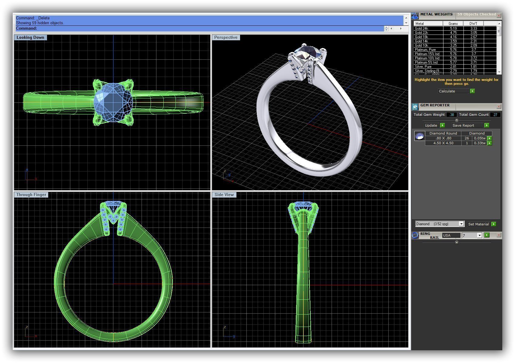 BULK-3DM-WithOut Gems-RING 50 Files 3D print model_9