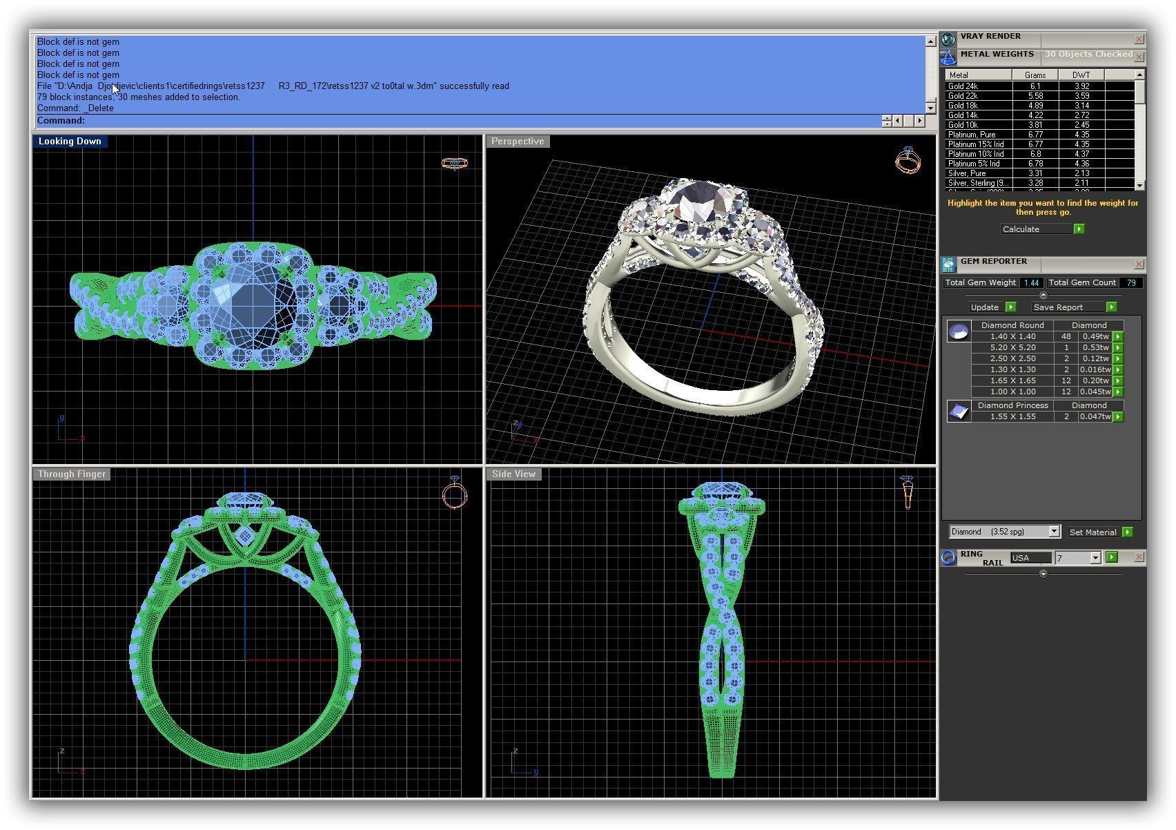 BULK-3DM-WithOut Gems-RING 50 Files 3D print model_40