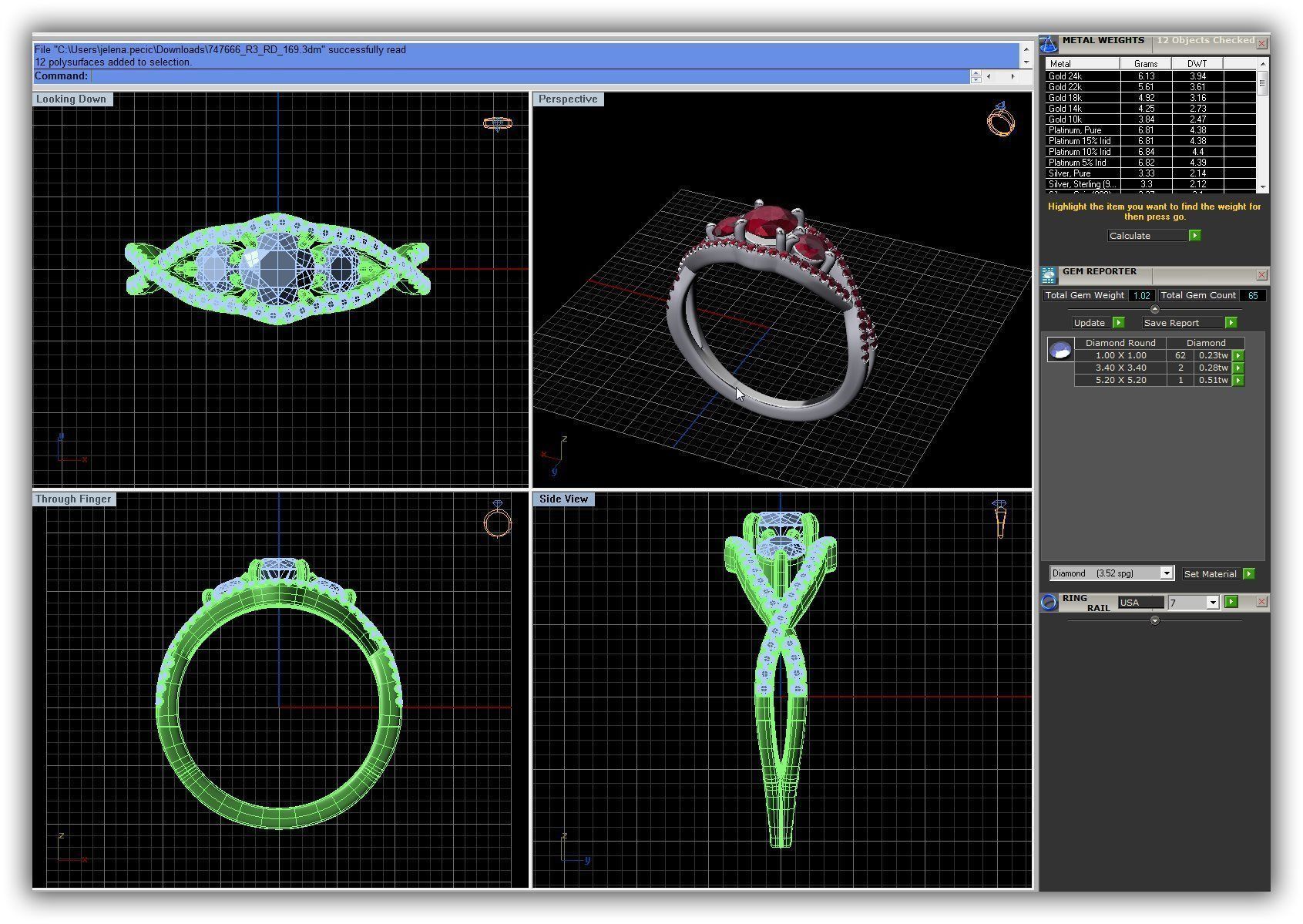 BULK-3DM-WithOut Gems-RING 50 Files 3D print model_36