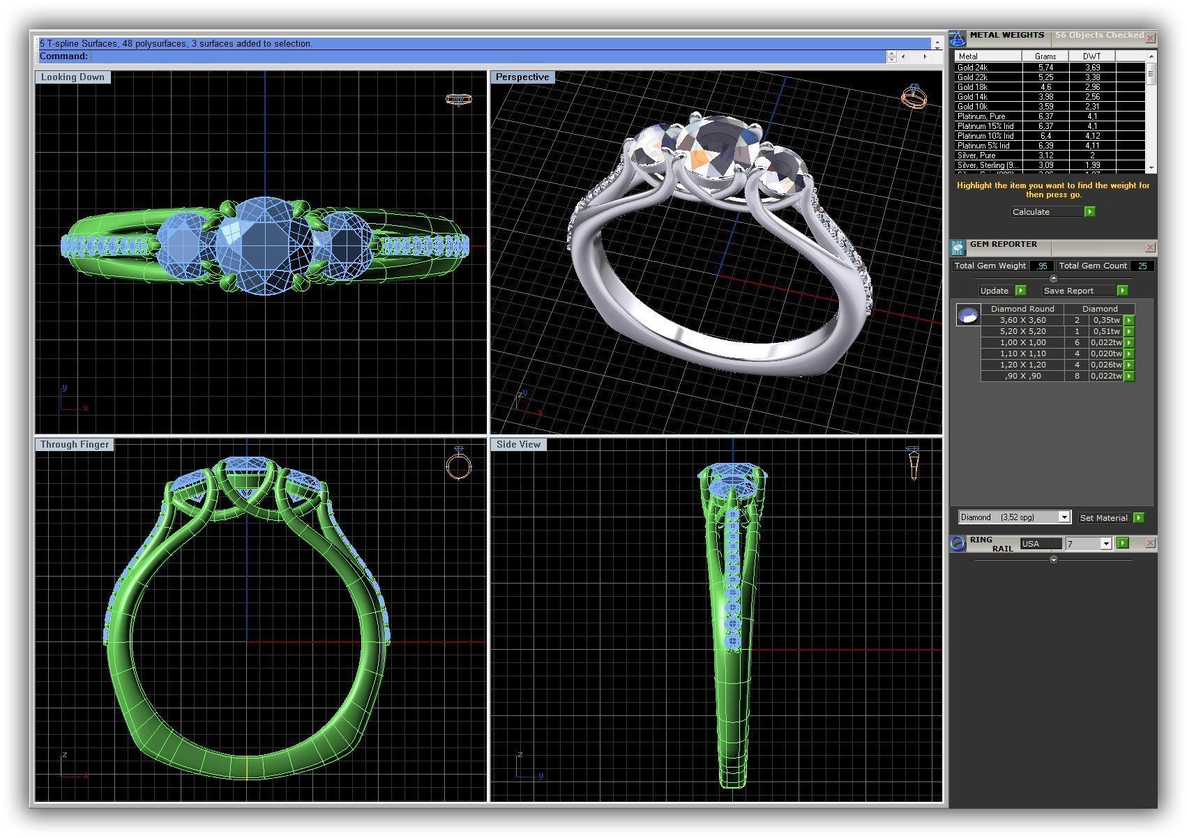 BULK-3DM-WithOut Gems-RING 50 Files 3D print model_30