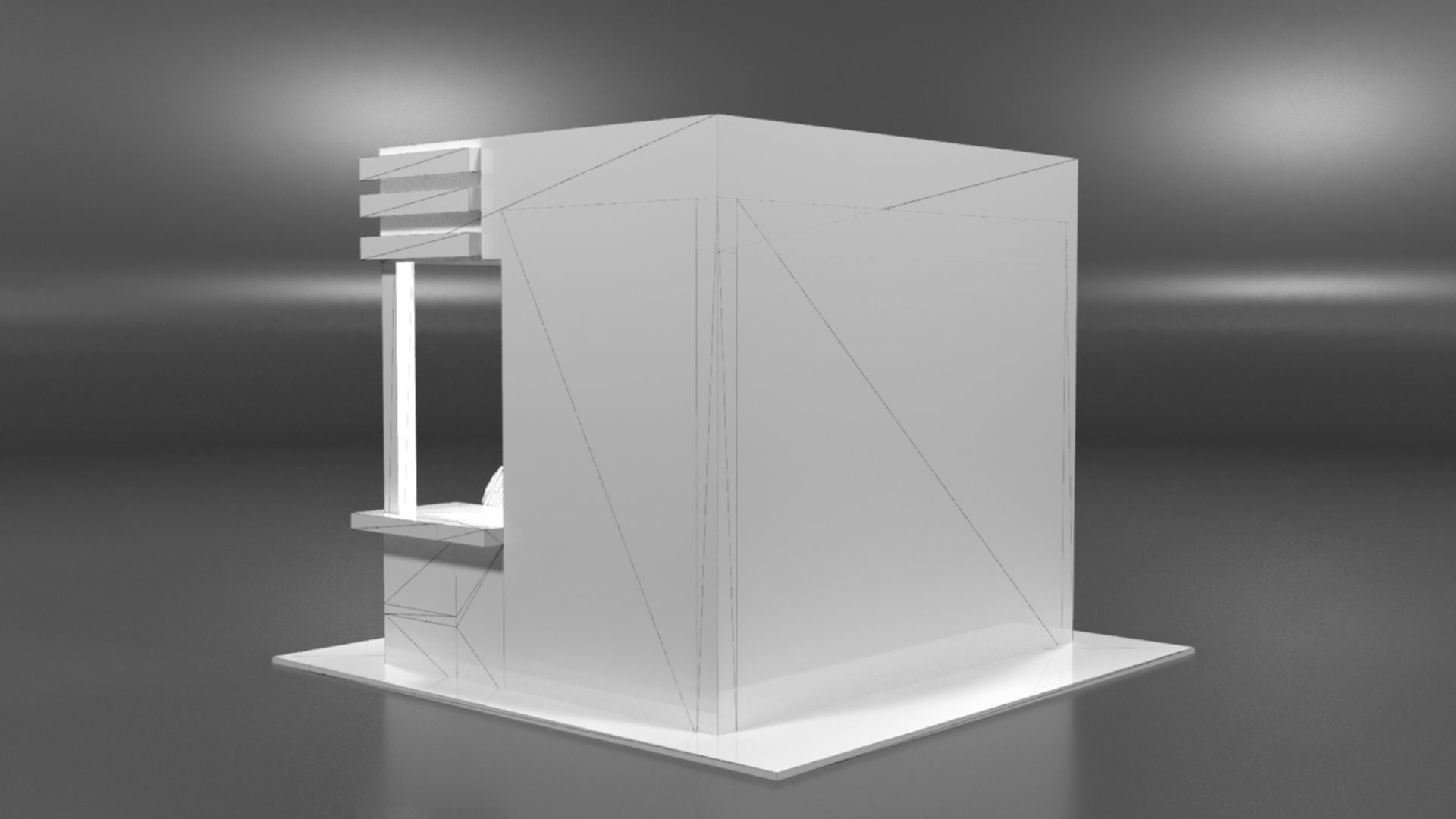 Immersive Small Shop Stall 3D Model Low-poly 3D model_40