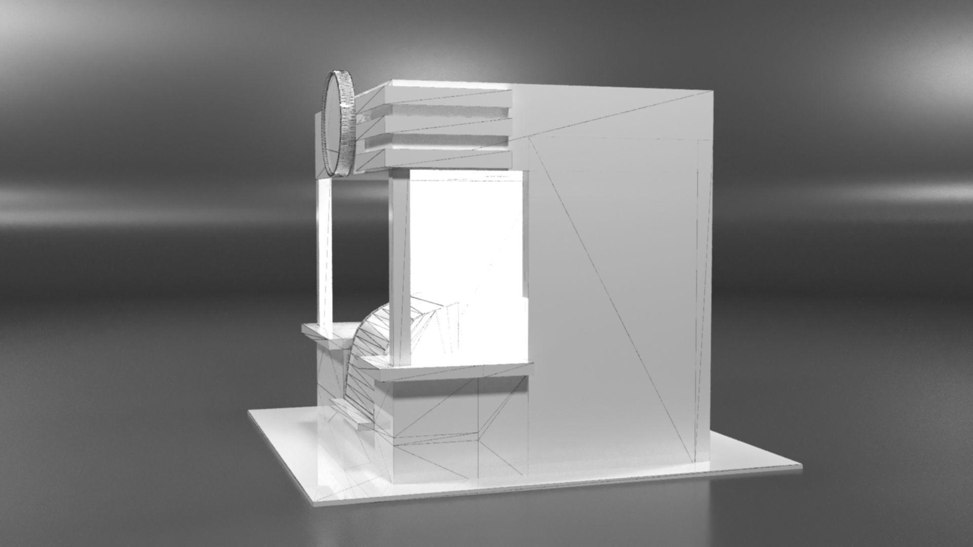 Immersive Small Shop Stall 3D Model Low-poly 3D model_41