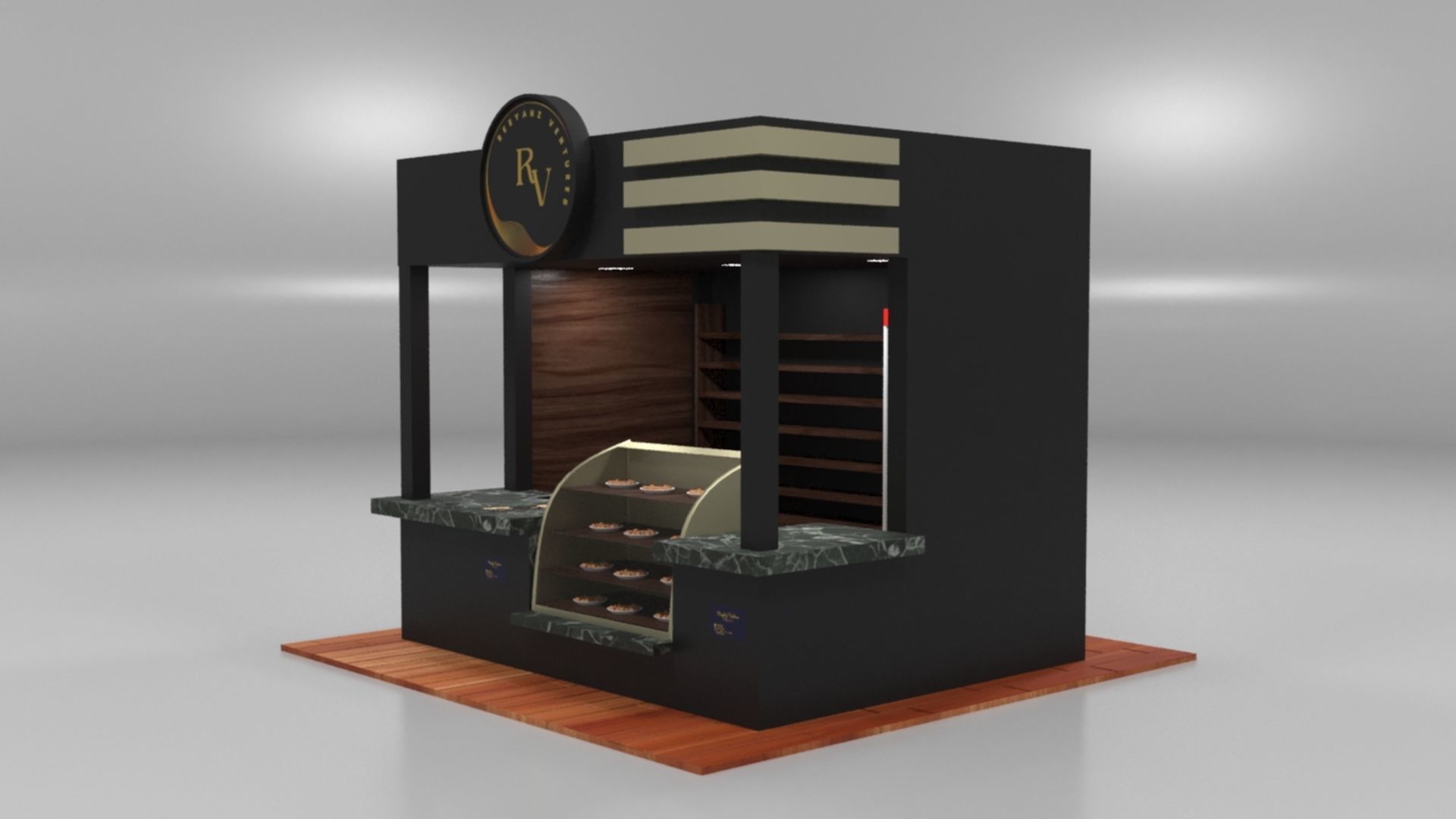 Immersive Small Shop Stall 3D Model Low-poly 3D model_5