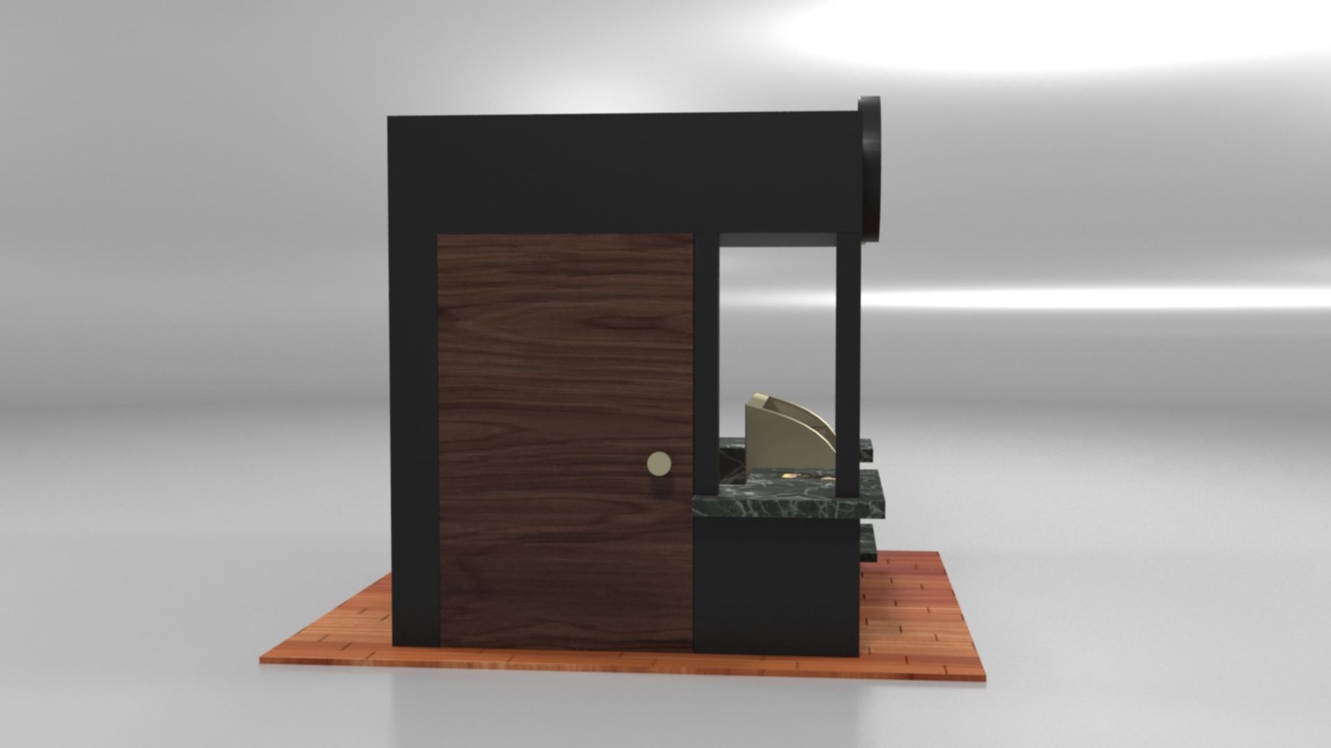 Immersive Small Shop Stall 3D Model Low-poly 3D model_29