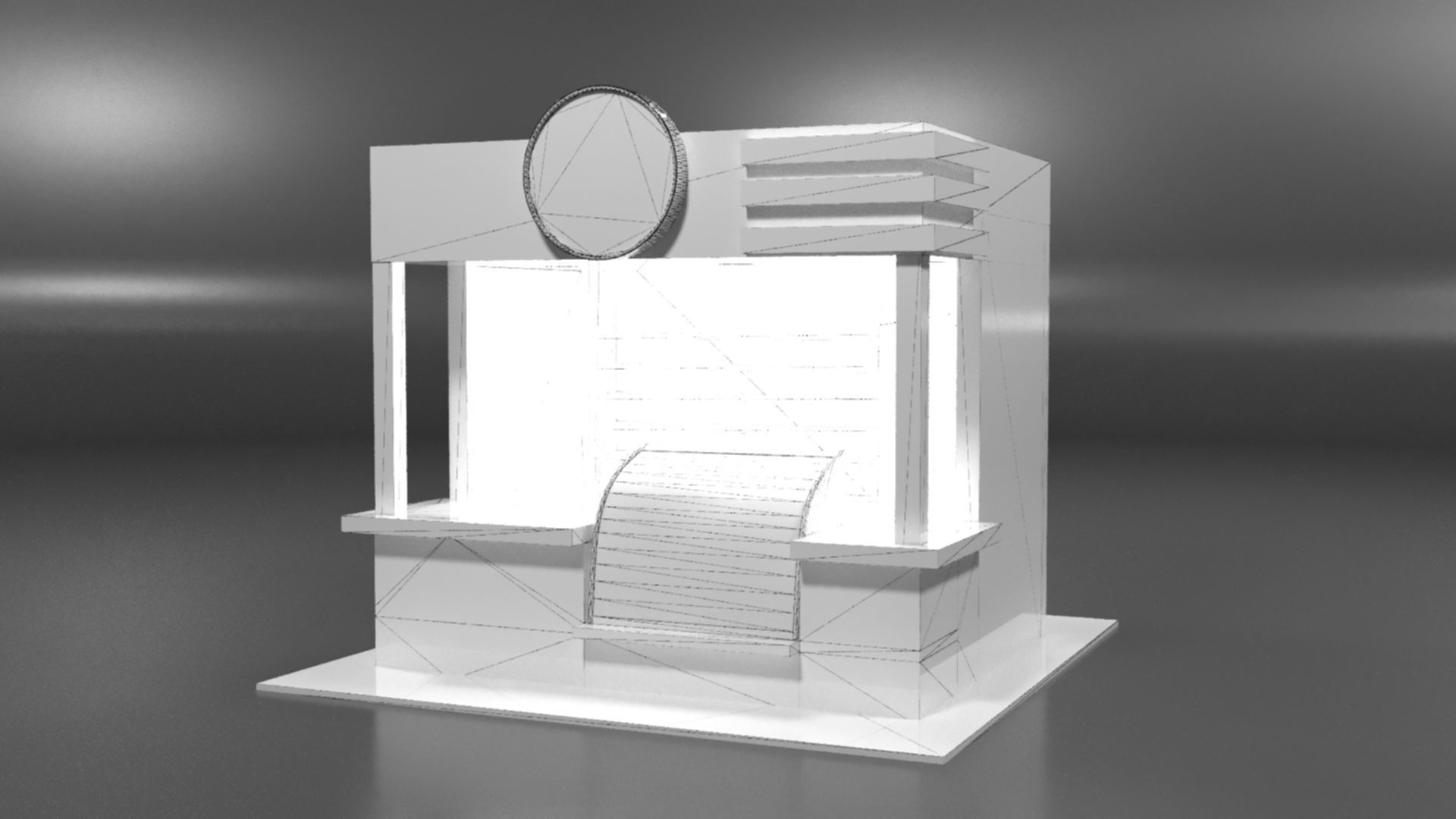 Immersive Small Shop Stall 3D Model Low-poly 3D model_37