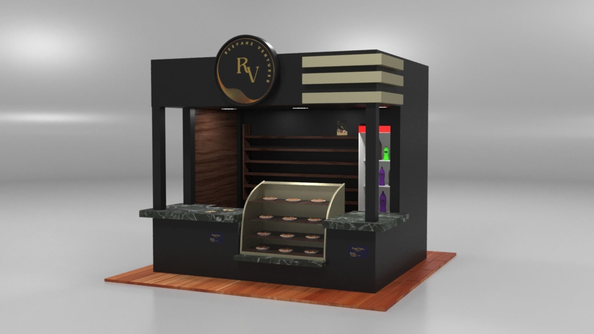 Immersive Small Shop Stall 3D Model Low-poly 3D model_13