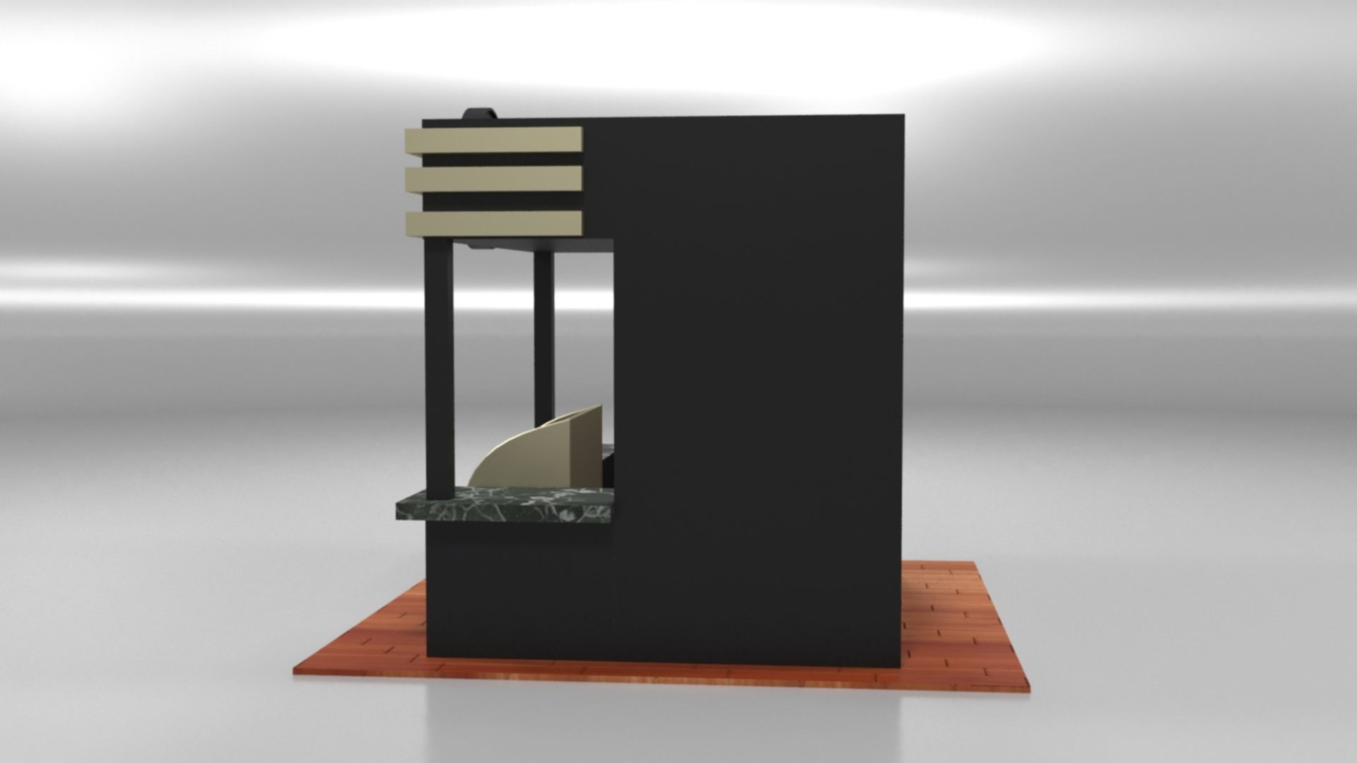 Immersive Small Shop Stall 3D Model Low-poly 3D model_12