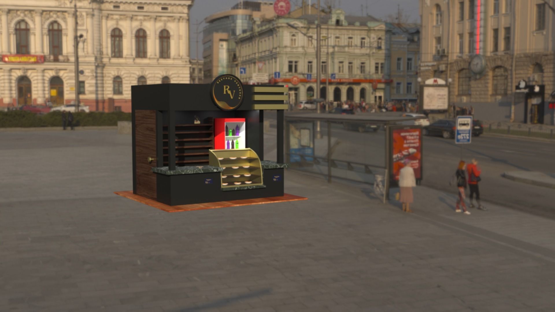 Immersive Small Shop Stall 3D Model Low-poly 3D model_2