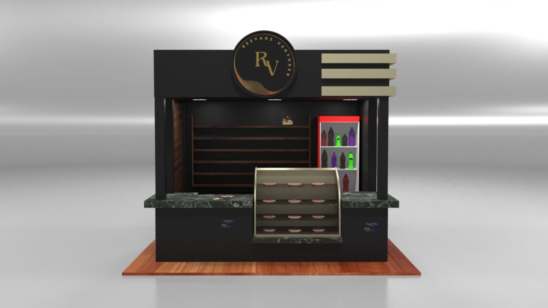 Immersive Small Shop Stall 3D Model Low-poly 3D model_8