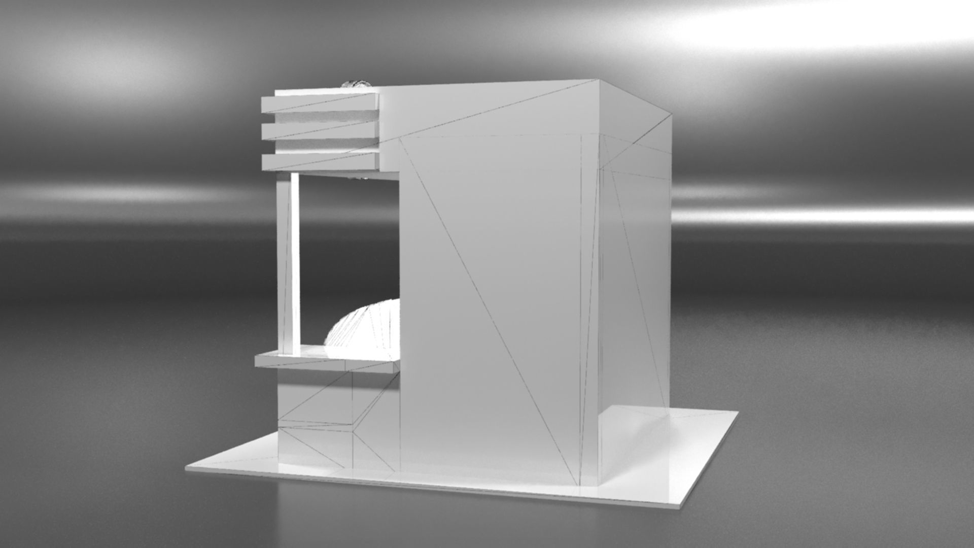 Immersive Small Shop Stall 3D Model Low-poly 3D model_43