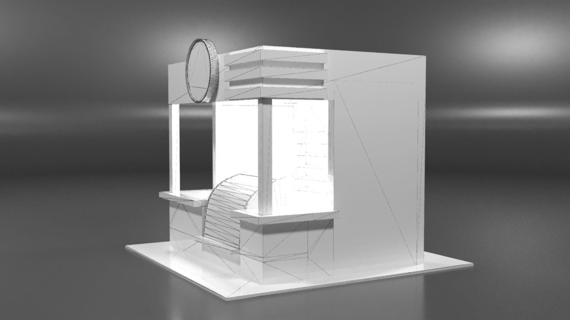 Immersive Small Shop Stall 3D Model Low-poly 3D model_36