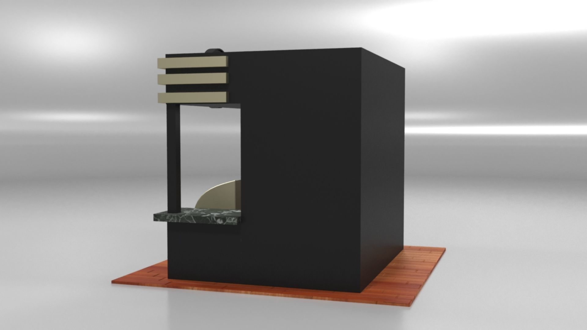 Immersive Small Shop Stall 3D Model Low-poly 3D model_11