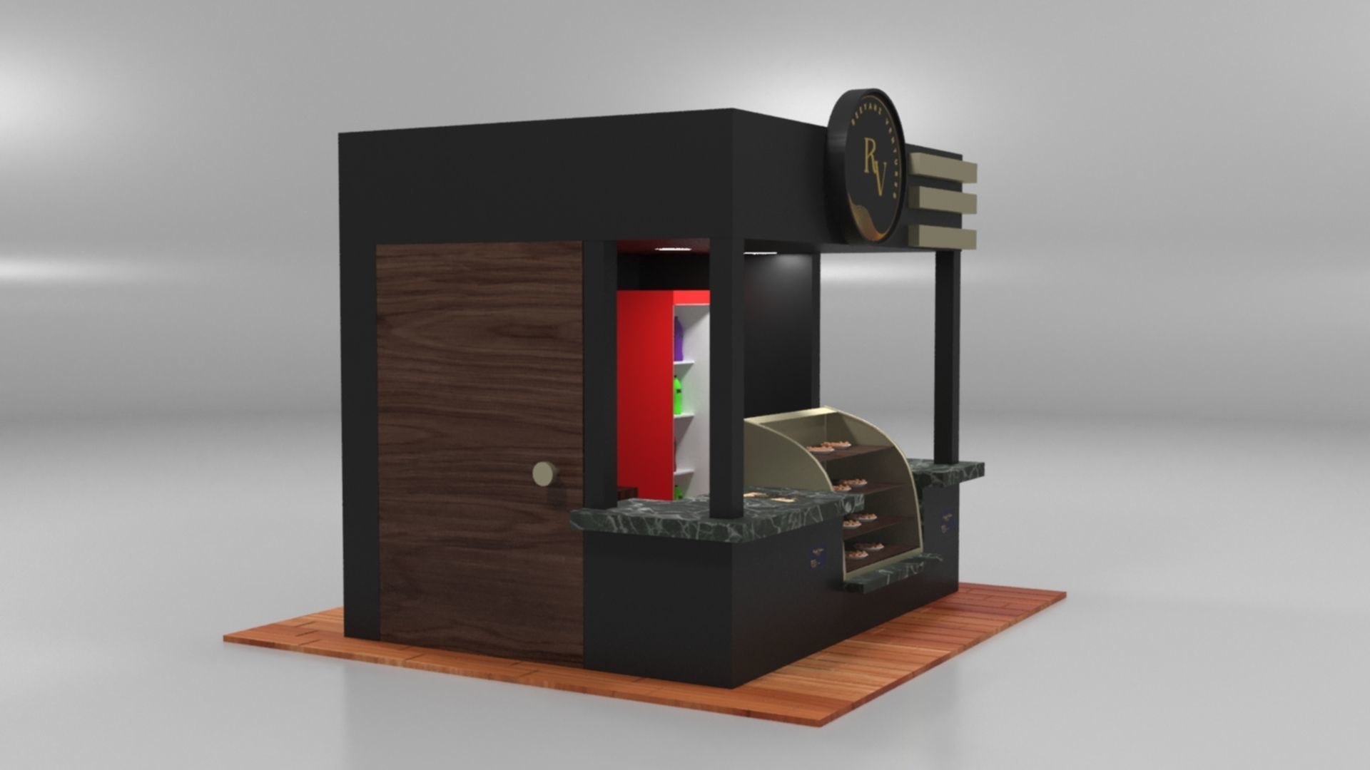 Immersive Small Shop Stall 3D Model Low-poly 3D model_27