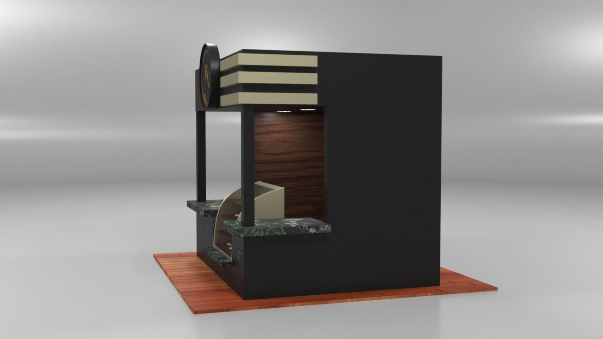 Immersive Small Shop Stall 3D Model Low-poly 3D model_7