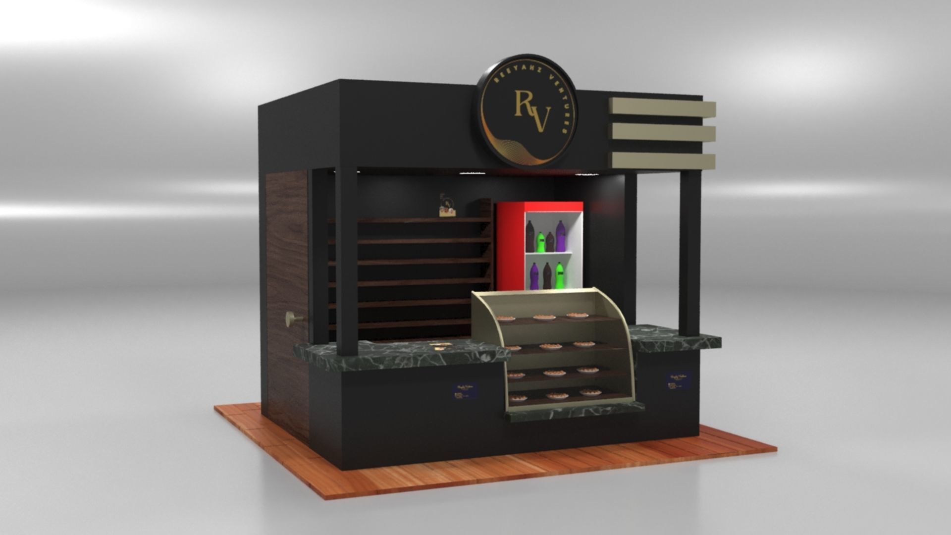 Immersive Small Shop Stall 3D Model Low-poly 3D model_28