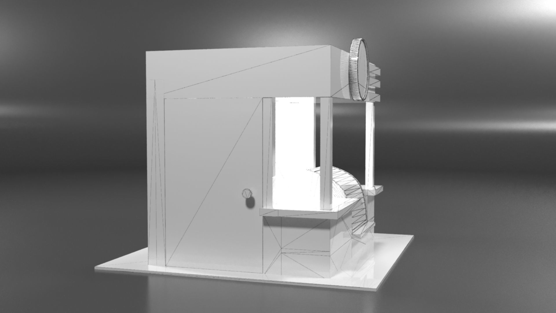 Immersive Small Shop Stall 3D Model Low-poly 3D model_45