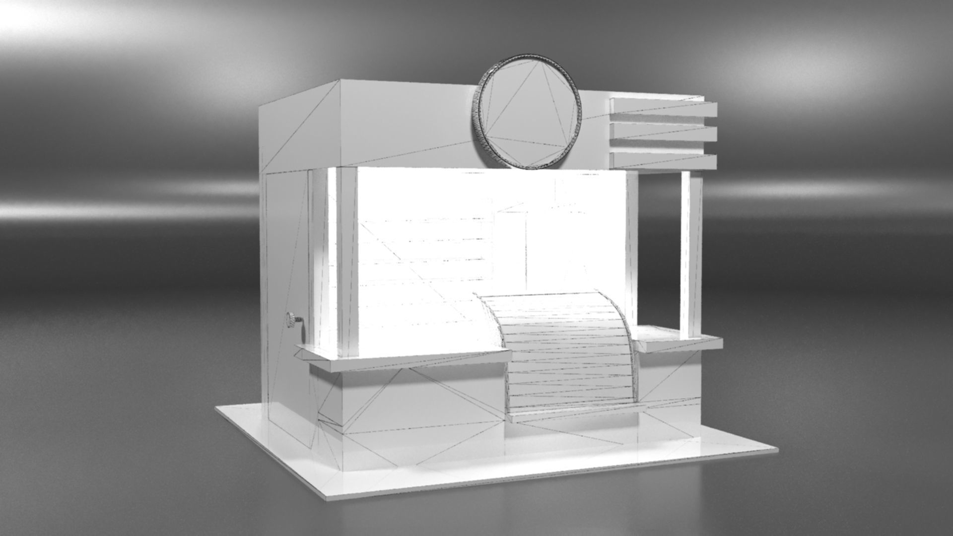 Immersive Small Shop Stall 3D Model Low-poly 3D model_44