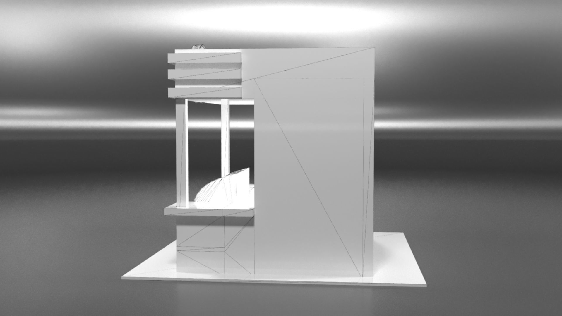 Immersive Small Shop Stall 3D Model Low-poly 3D model_35