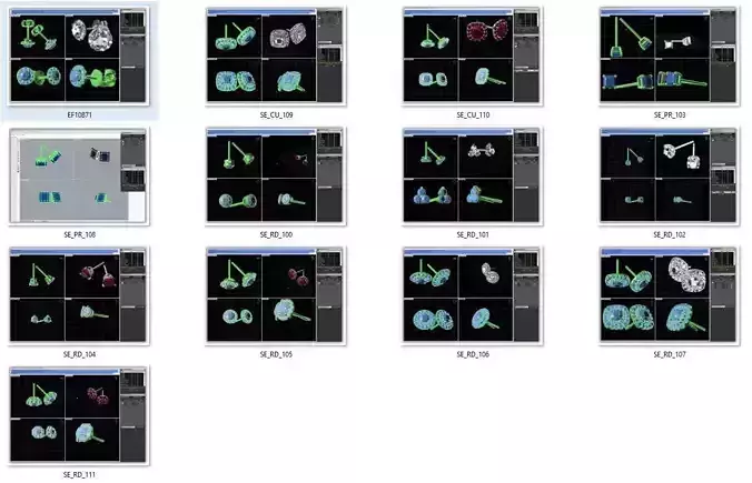 BULK-3DM-WithOut Gems-EARRING 13 Files