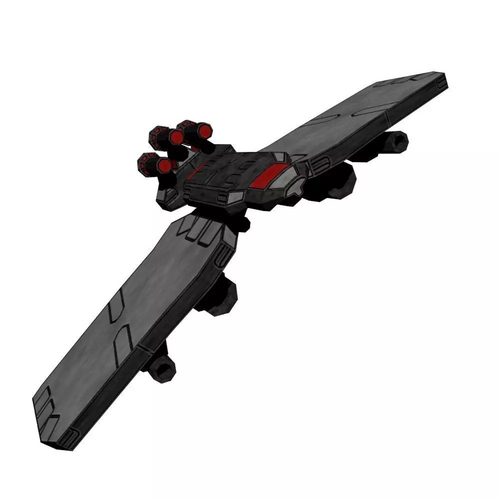 Heavy space drone fighter Free low-poly 3D model