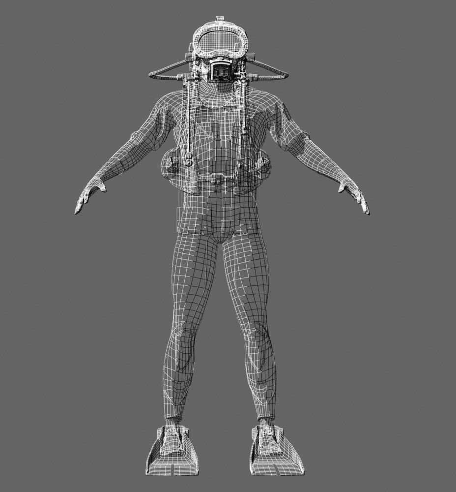 Scuba Diver Pro 3D model_9