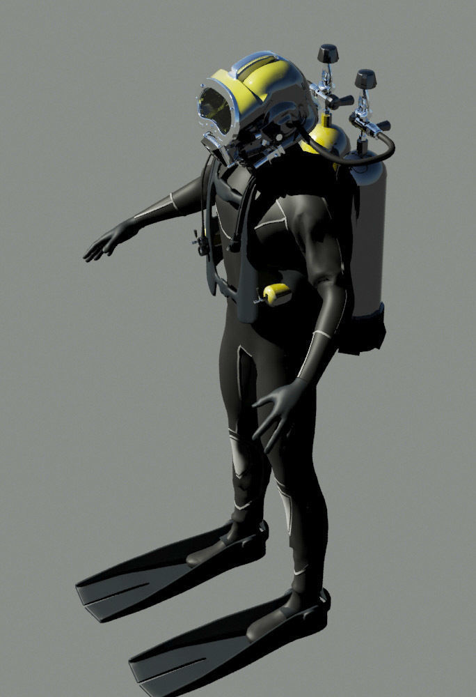 Scuba Diver Pro 3D model_5