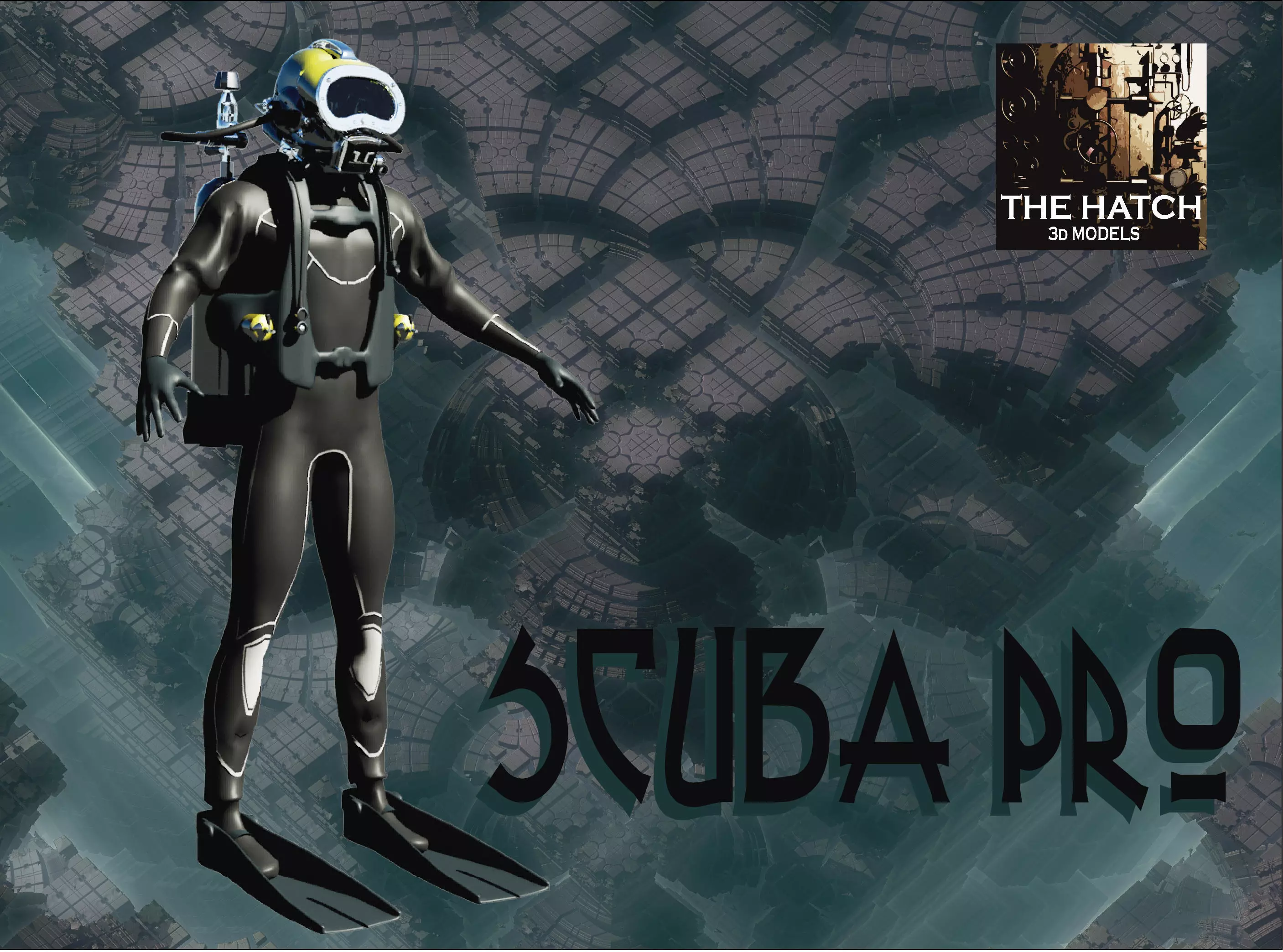 Scuba Diver Pro 3D model_0