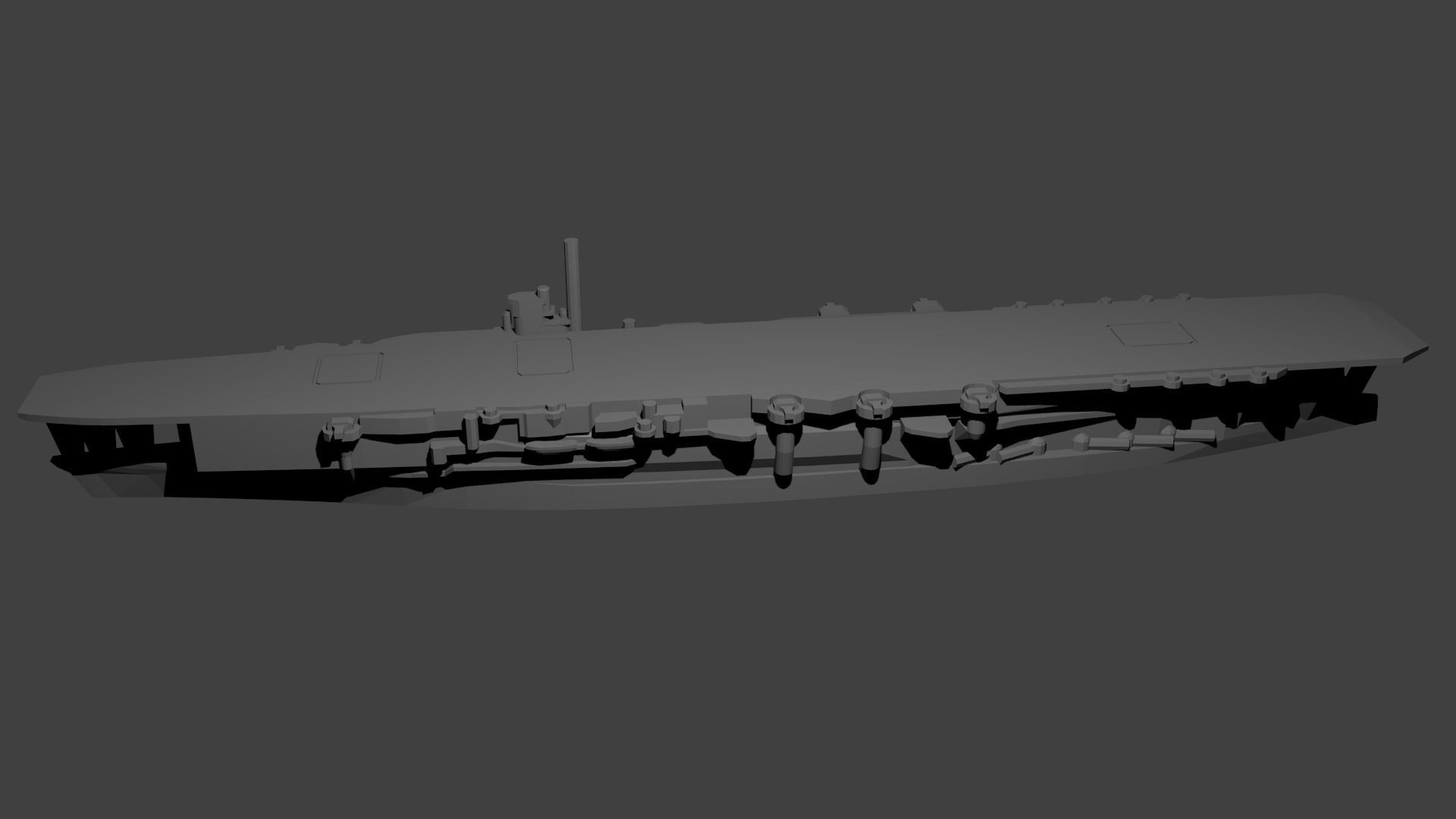 Japanese Aircraft Carrier Kaga 3D print model_2