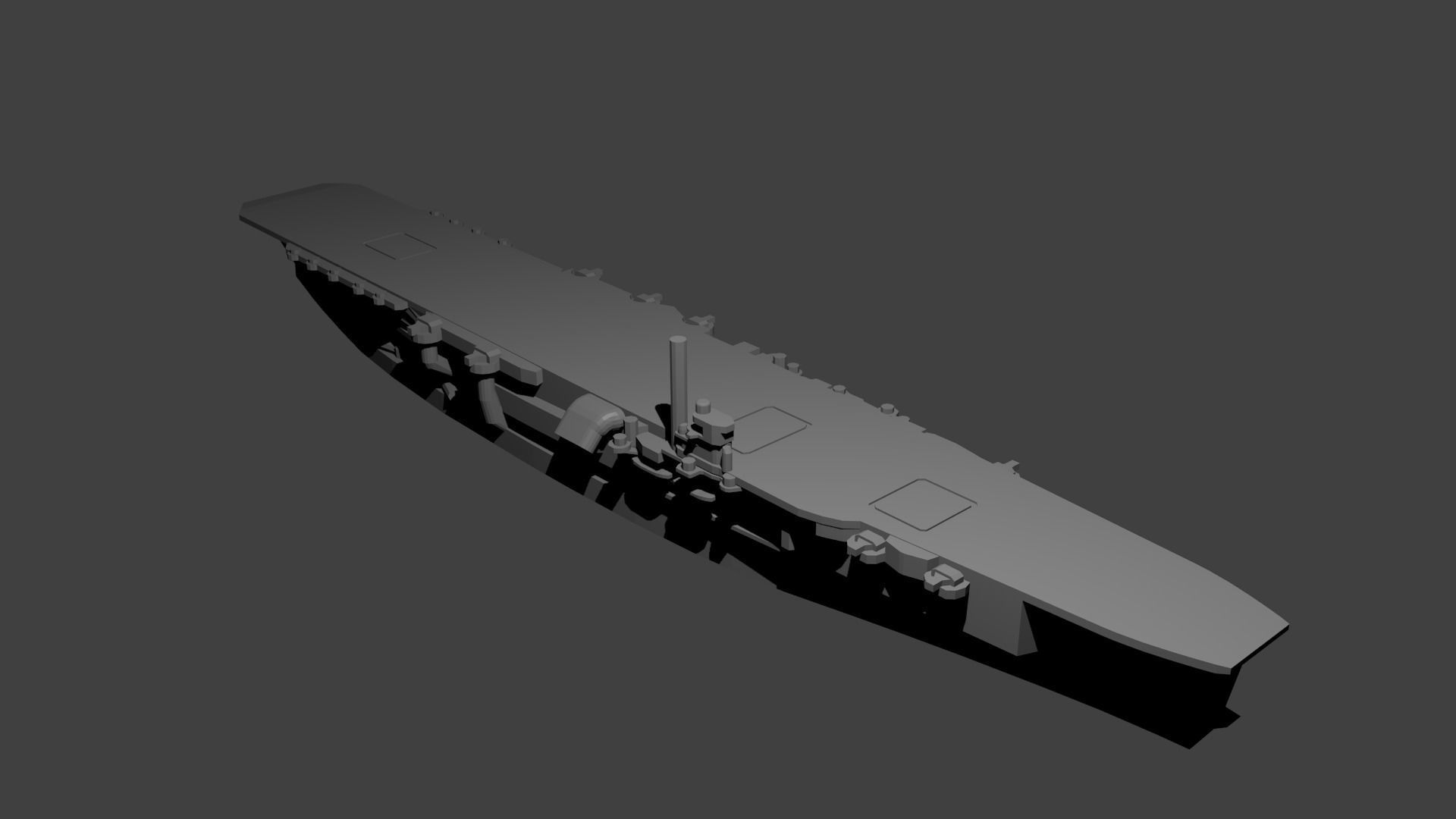 Japanese Aircraft Carrier Kaga 3D print model_1