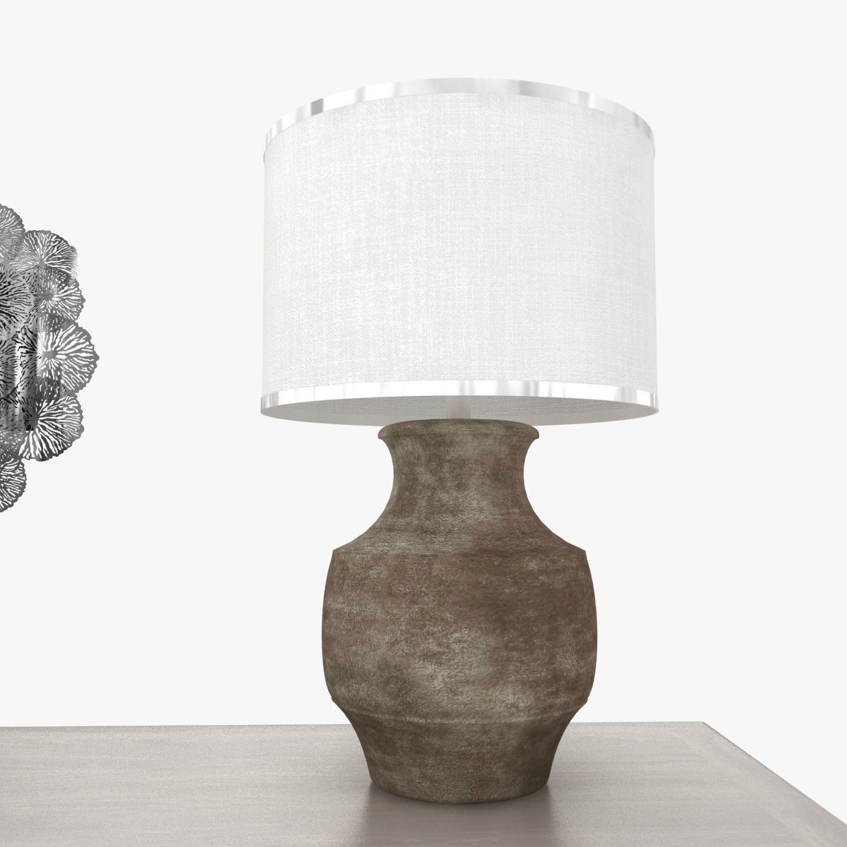 STUDIO A Lily Pad Wall Sconce and custom made cabinet and table  3D model_3