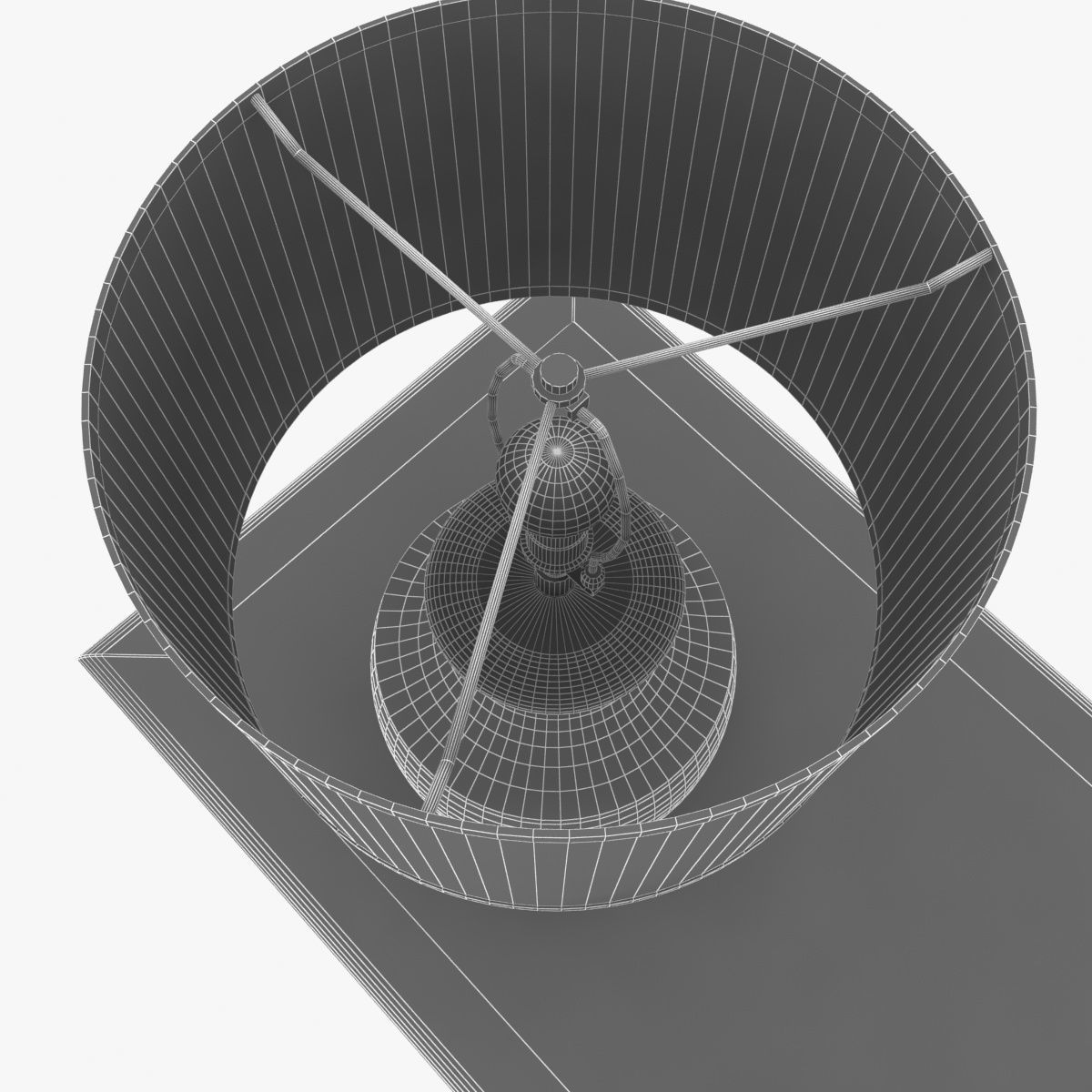 STUDIO A Lily Pad Wall Sconce and custom made cabinet and table  3D model_12