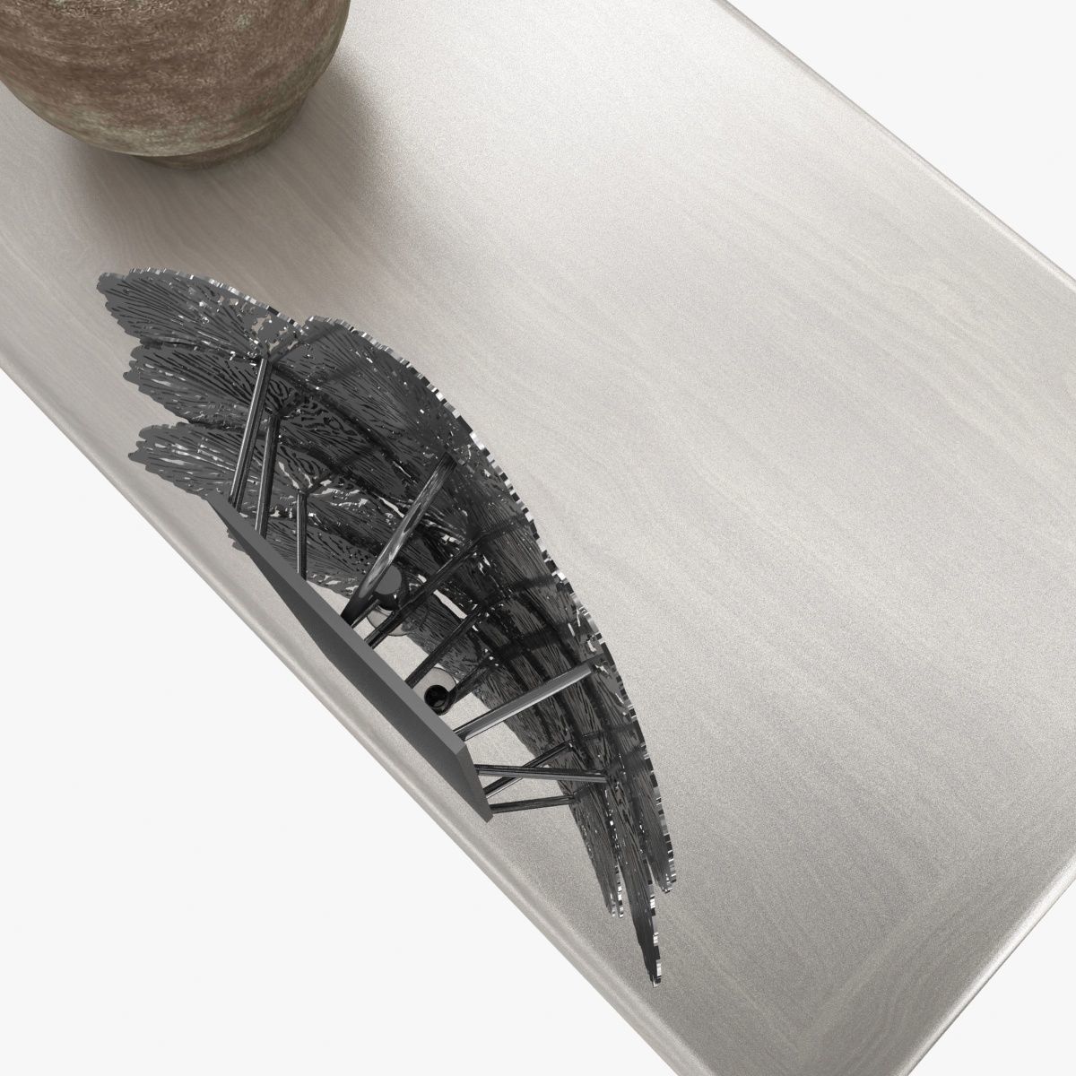 STUDIO A Lily Pad Wall Sconce and custom made cabinet and table  3D model_9