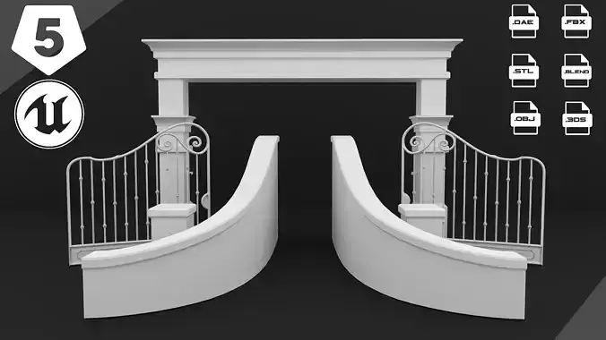 Classic Gate Free 3D model