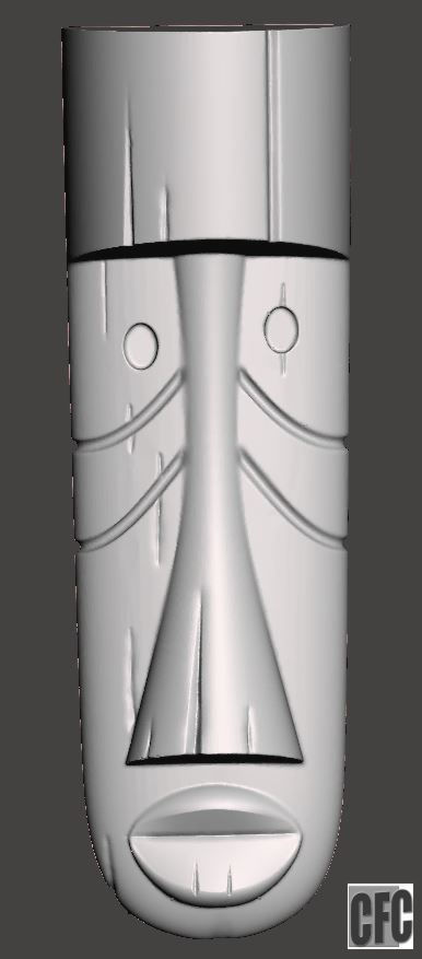 WoodCarving detail - tiki mask - 3d model for CNC - WCCFC0N 3D print model_2