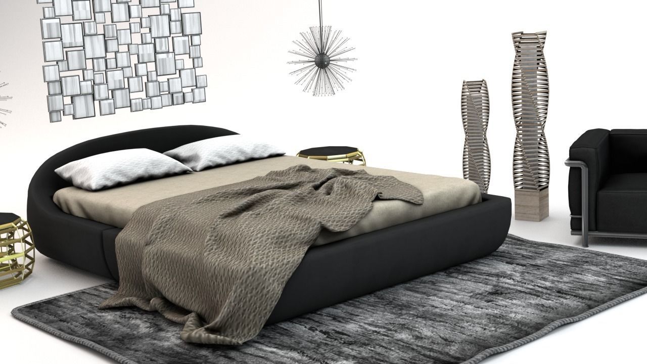 Polaris Bedroom B147 3D model_5