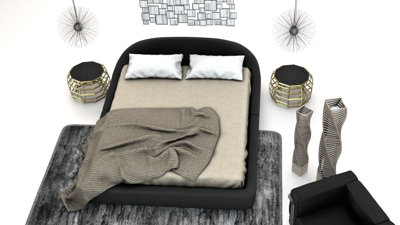 Polaris Bedroom B147 3D model_4
