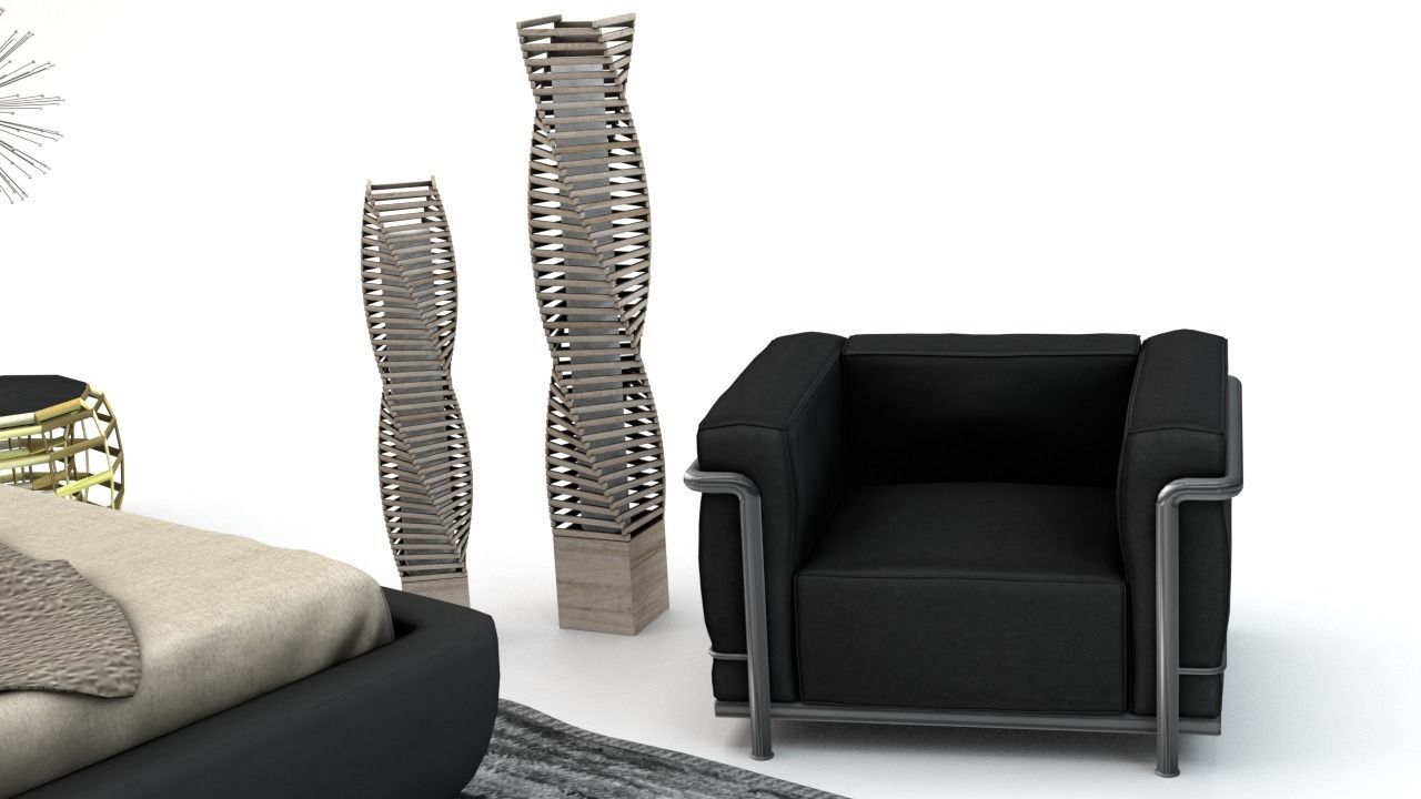 Polaris Bedroom B147 3D model_3