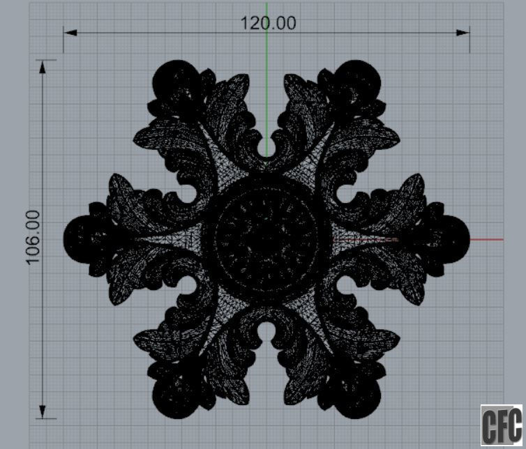 WoodCarving detail - 3d model for CNC - WCCFC0O 3D print model_11