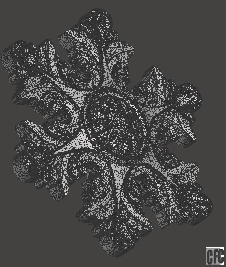 WoodCarving detail - 3d model for CNC - WCCFC0O 3D print model_8