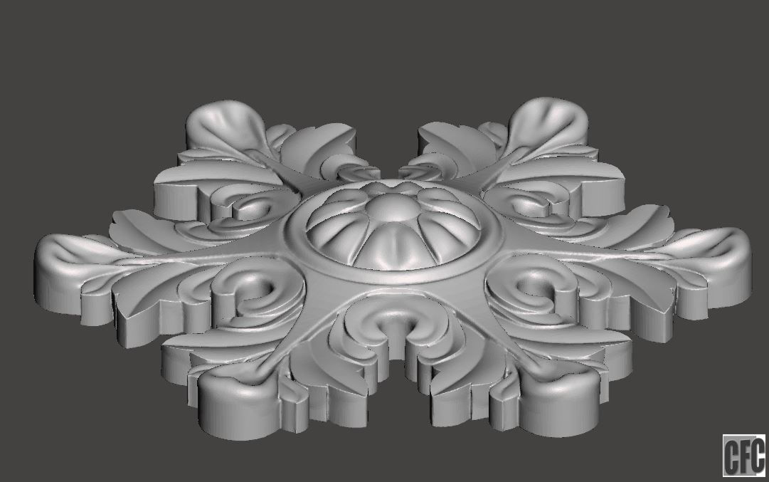WoodCarving detail - 3d model for CNC - WCCFC0O 3D print model_3