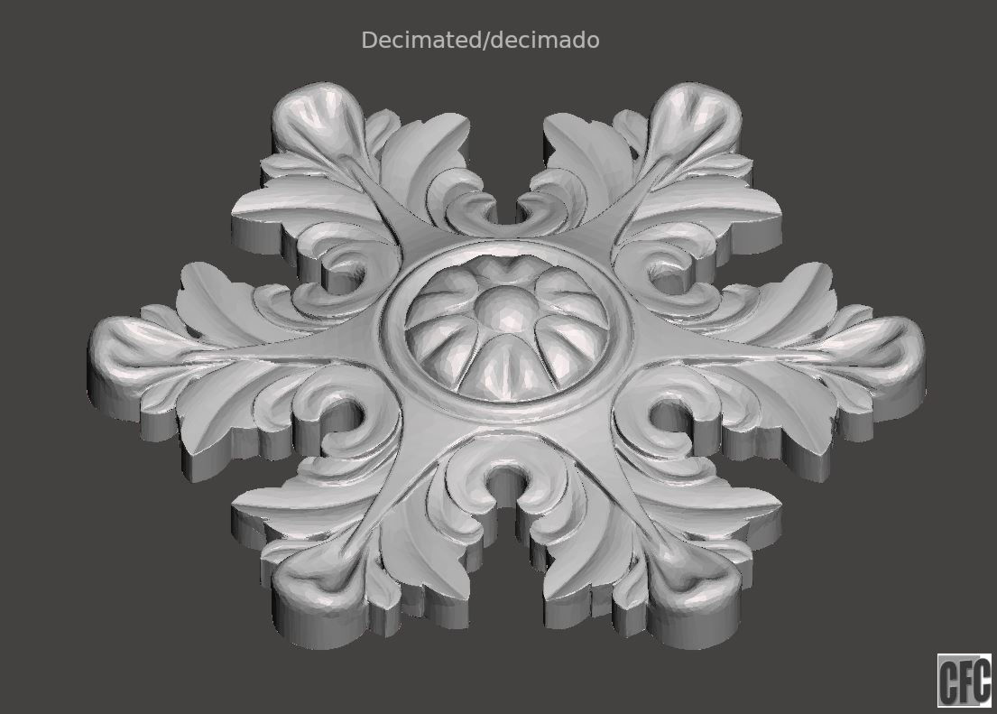 WoodCarving detail - 3d model for CNC - WCCFC0O 3D print model_16