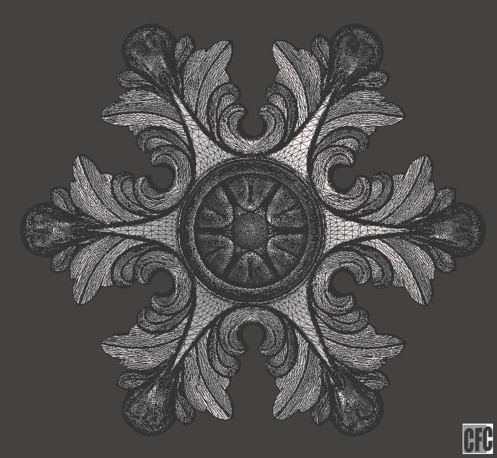 WoodCarving detail - 3d model for CNC - WCCFC0O 3D print model_7