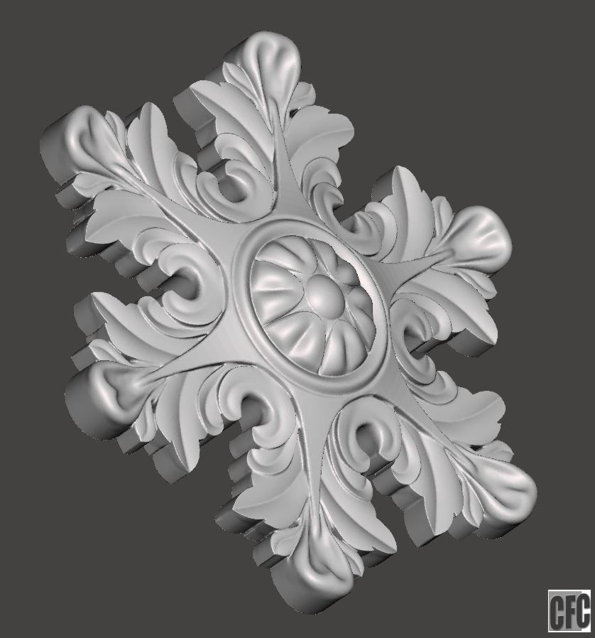 WoodCarving detail - 3d model for CNC - WCCFC0O 3D print model_2