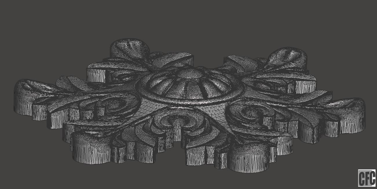 WoodCarving detail - 3d model for CNC - WCCFC0O 3D print model_10