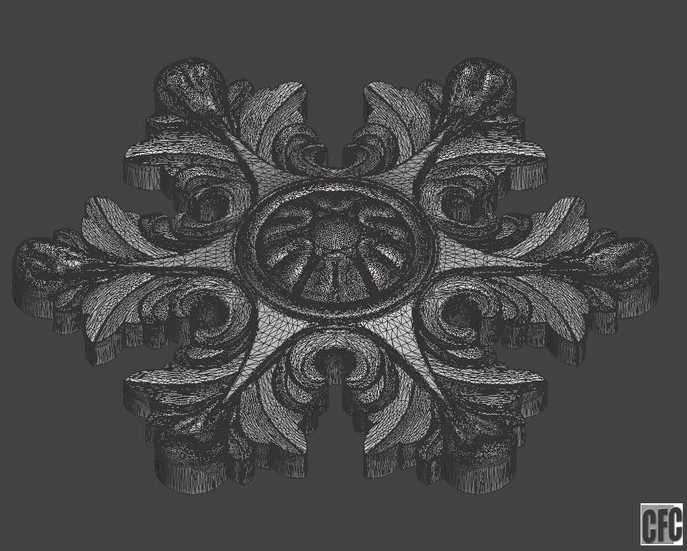WoodCarving detail - 3d model for CNC - WCCFC0O 3D print model_9