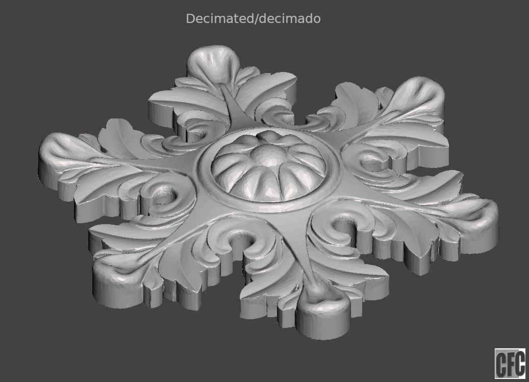 WoodCarving detail - 3d model for CNC - WCCFC0O 3D print model_17