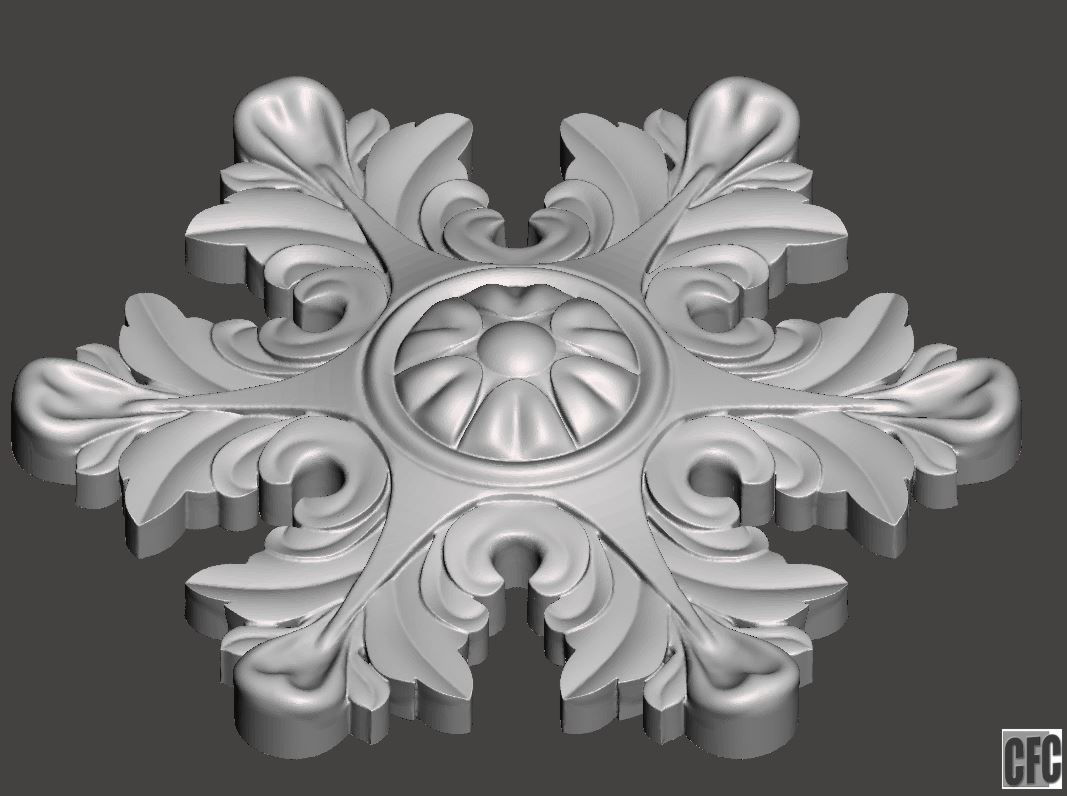 WoodCarving detail - 3d model for CNC - WCCFC0O 3D print model_1