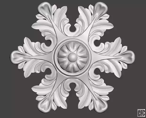 WoodCarving detail - 3d model for CNC - WCCFC0O